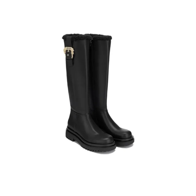 VERSACE JEANS Couture Knee high Boots Women's Black-2