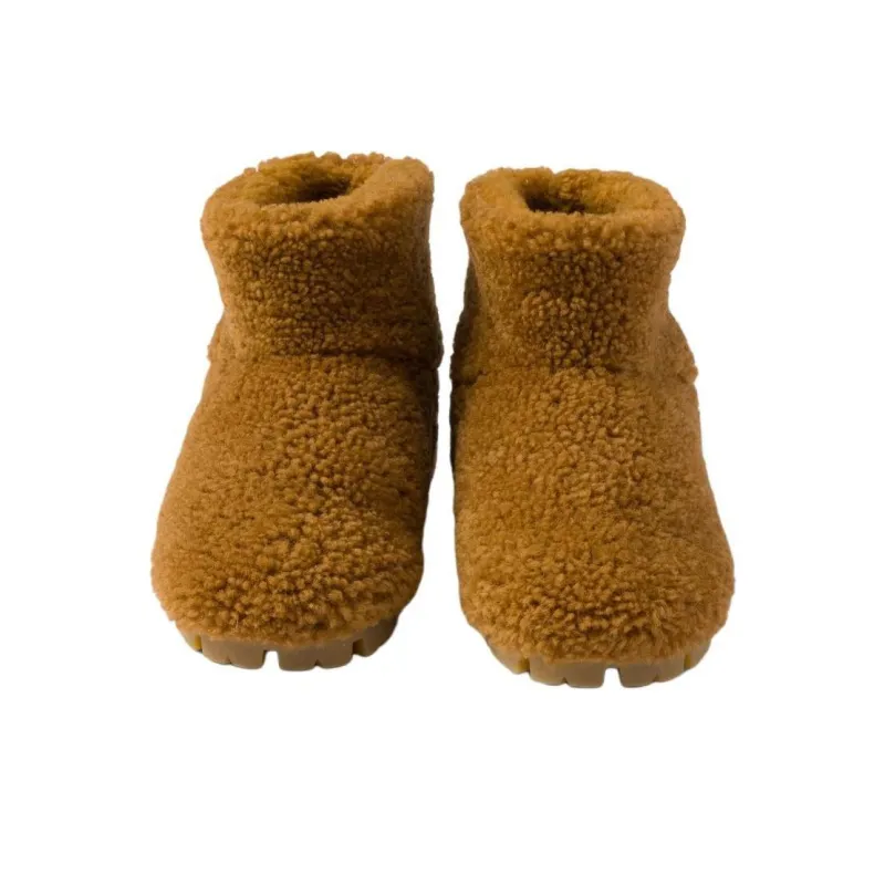 PRADA Ankle Boots Women's Caramel-4