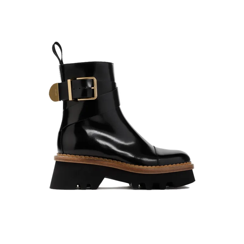 Chloé Owena Leather Ankle Boots-1