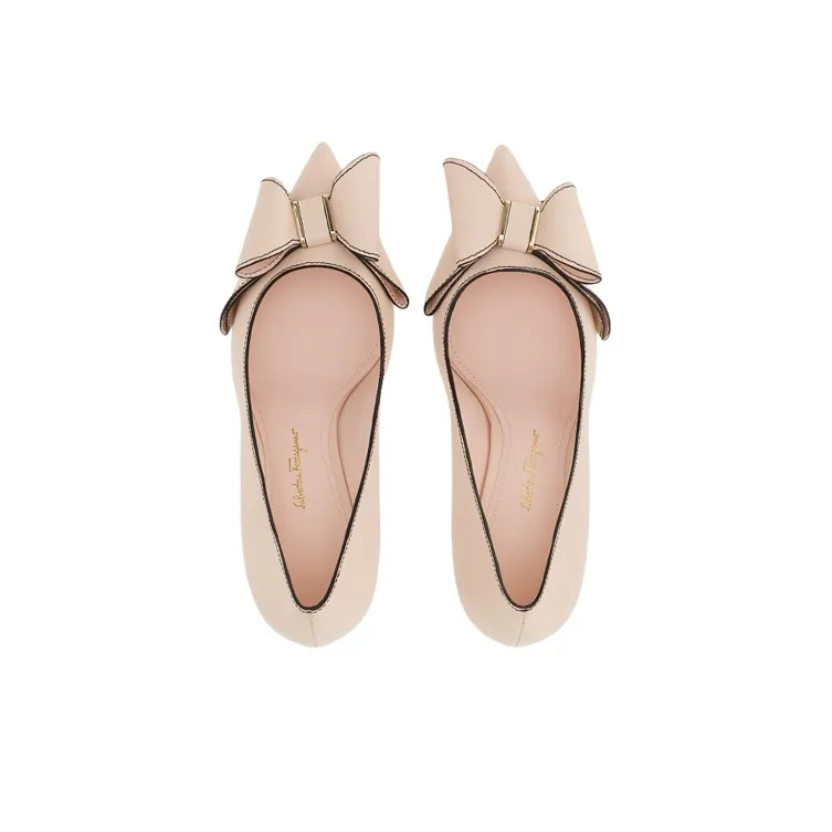 FERRAGAMO Slim Heel High Heels 7cm Women's Pink-3