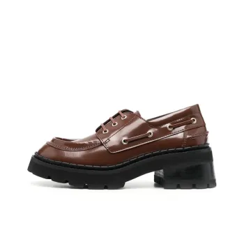 By Far Stanley Block Heel High Heels 6.5cm Women's Umber