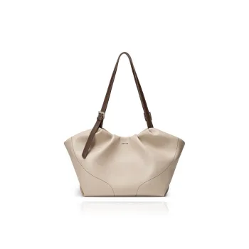 JUST STAR Artificial Leather Handbag Shoulder Bag Medium Size Women's Apricot/Brown/Black
