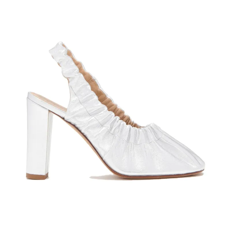 Ulla Johnson Chunky Heel High Heels 9.5cm Women's Silver-1