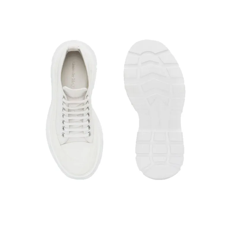 Alexander McQueen Tread Slick Low Lace Up 'White' Women's-4