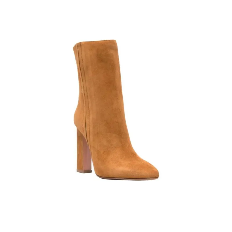AQUAZZURA Joplin Ankle Boots 10.5cm Women's Brown-2