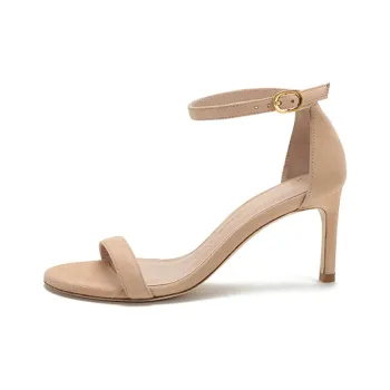 Stuart Weitzman/SW Slim Heel One Strap Sandals 7.5cm Women's Cream Ecru