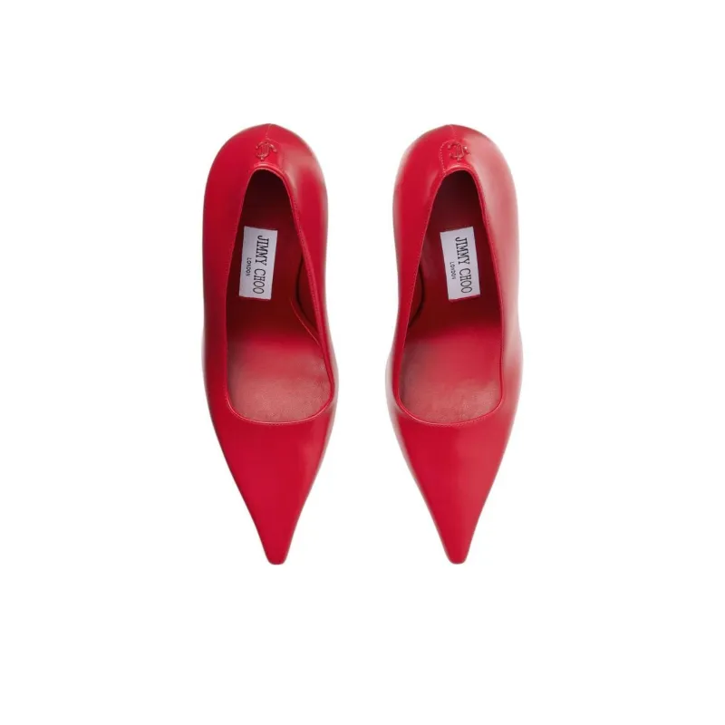 Jimmy Choo Slim Heel High Heels 9.5cm Women's Red-4