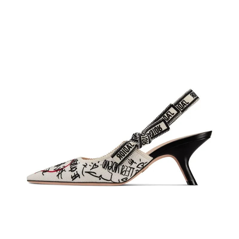 DIOR J'Adior Amour Slim Heel High Heels 6.5cm Women's Ecru-0