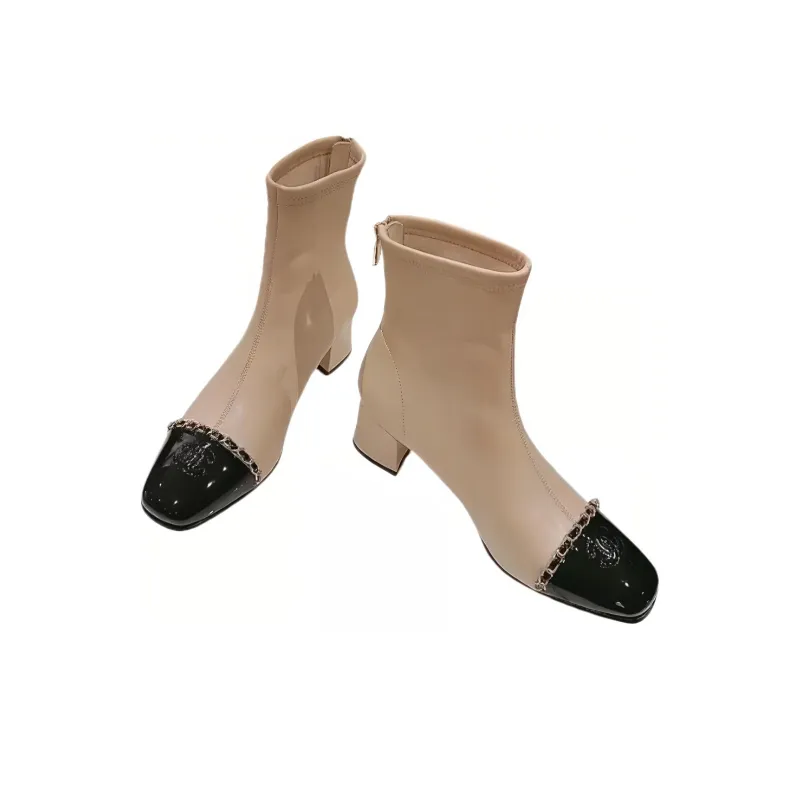 CHANEL Ankle Boots Women's Nude-2
