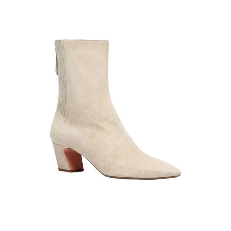 AQUAZZURA Tres St Honore Ankle Boots Women's Cream-2