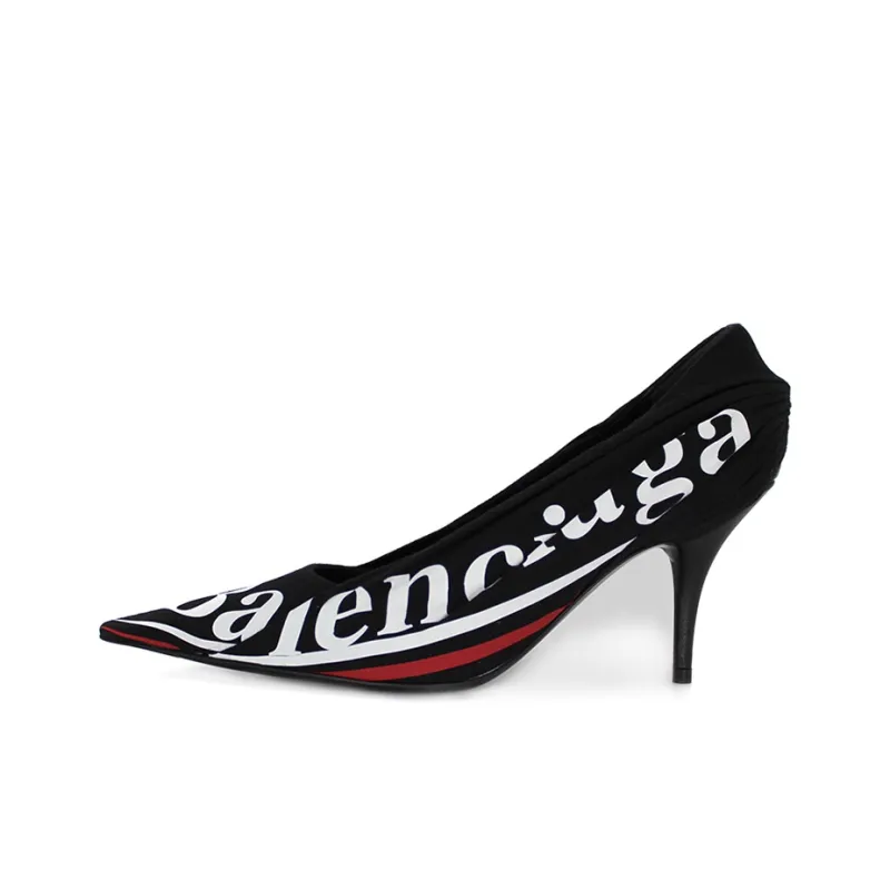 Balenciaga Campaign Logo Pumps 'Black' Women's-0