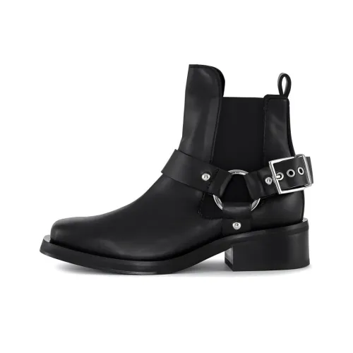 GANNI Low Cut Biker Chelsea Boots Women's