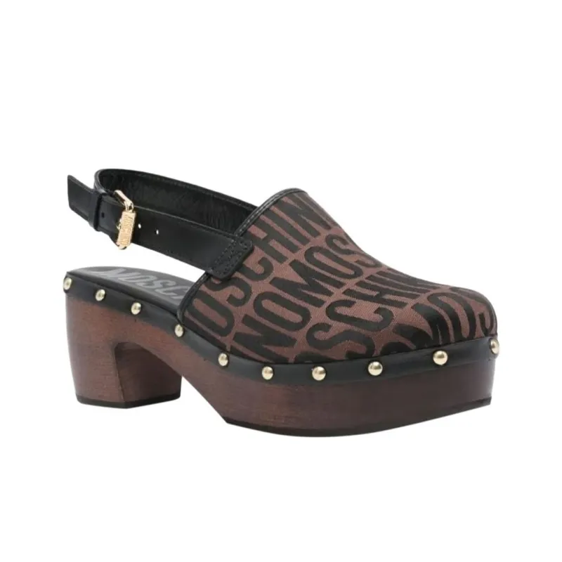 MOSCHINO Logo-jacquard Stud-embellished Pumps-2