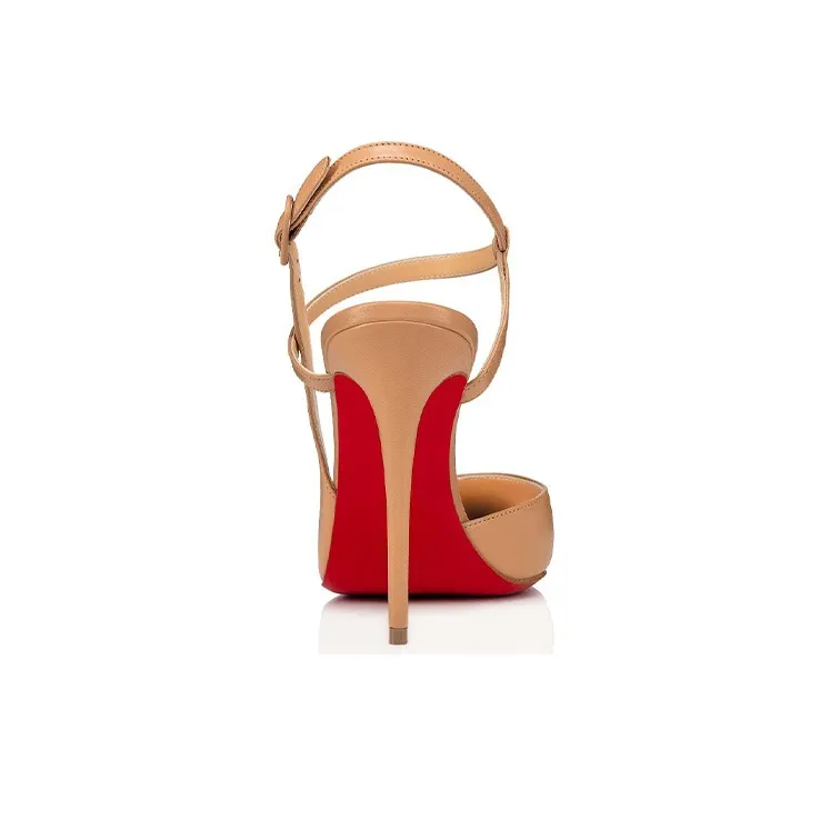CL LUBOTING Slim Heel High Heels Women's Nude-3