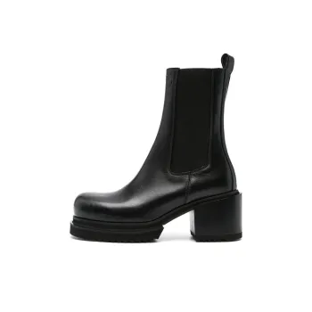 PINKO 70mm Logo debossed Leather Ankle Boots Women's
