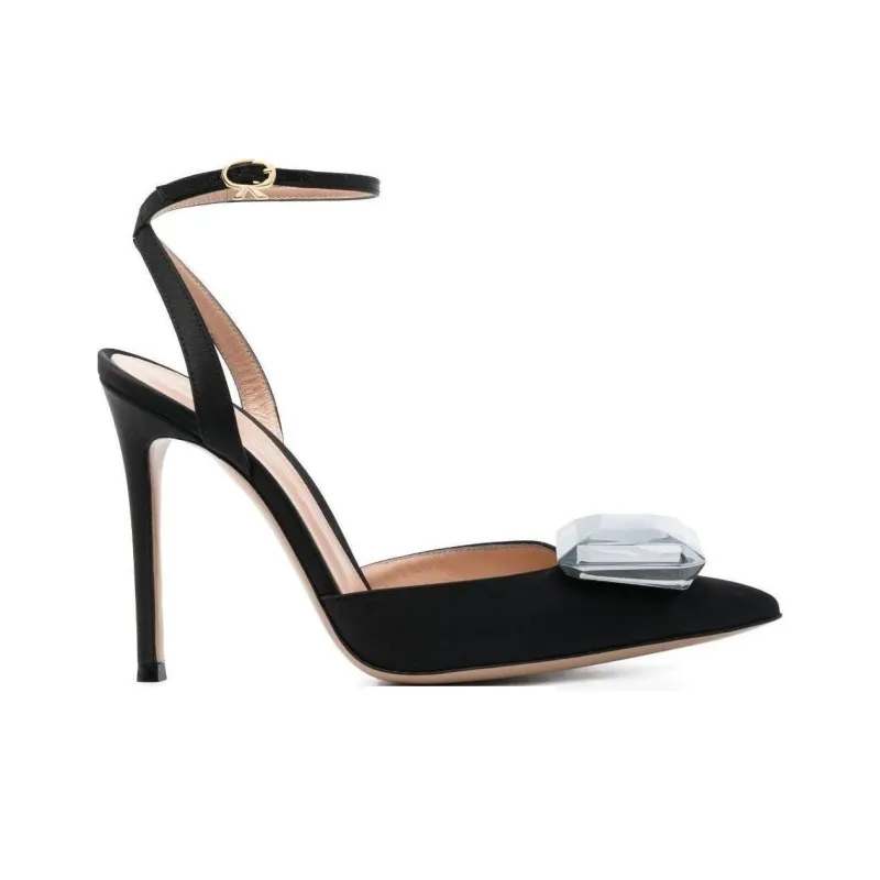 GIANVITO ROSSI 110mm Maxi-gemstone Pumps-1