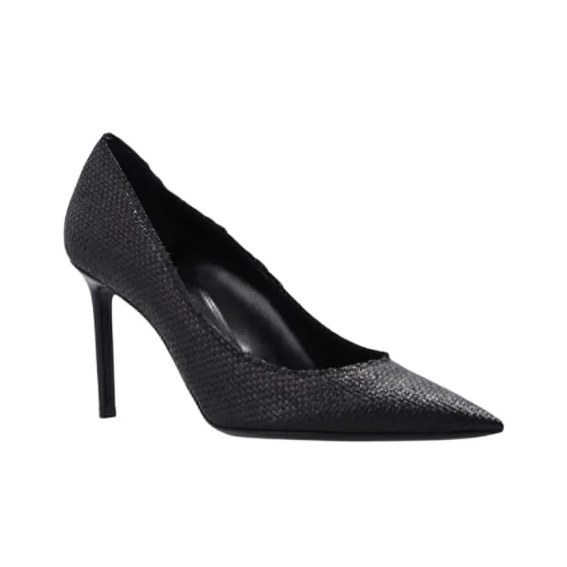 SAINT LAURENT Anja Slim Heel High Heels 9cm Women's Black-2
