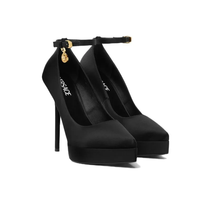VERSACE Lycia Satin Platform Pumps-2