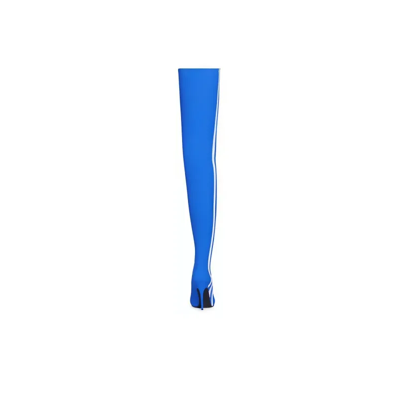Balenciaga X Adidas Originals Knife Over The Knee Booties 'Blue' Women's-3