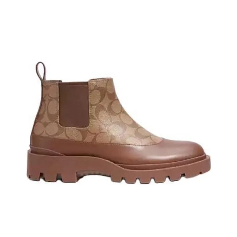 COACH CitySole Short Chelsea Boots Men's Brown-1