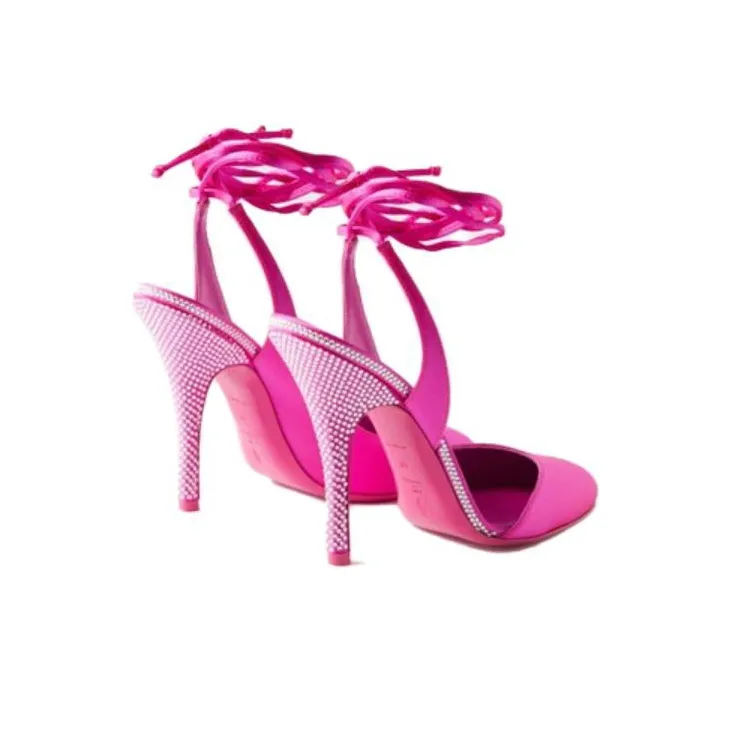 The Attico Carrie Slim Heel High Heels 10.5cm Women's Pink-2