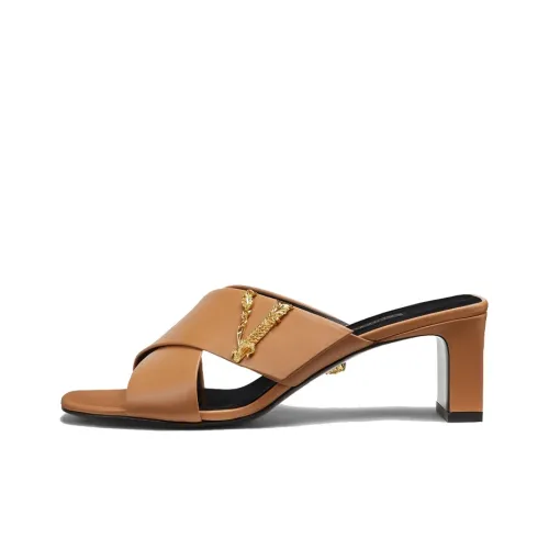 VERSACE High Heels Women's Low-Top Brown