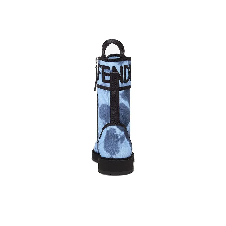 FENDI Signature Crew Martin Boot Women's Light Blue-4