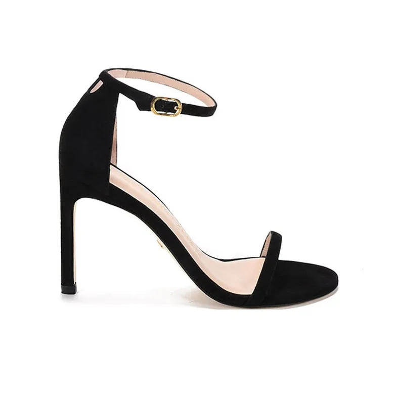 stuart weitzman Velour Heeled Sandals-1