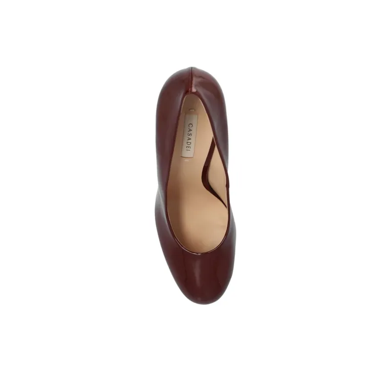 Casadei Tiffany Chunky Heel High Heels 13cm Women's Burgundy-4