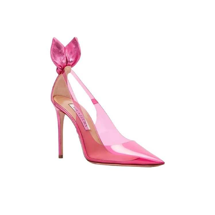 AQUAZZURA Plexi Slim Heel High Heels Women's Pink-2