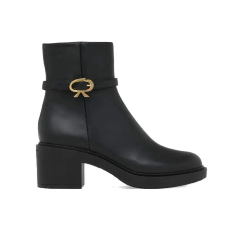 GIANVITO ROSSI Ribbon Dumont Ankle Boots Women's Black-1