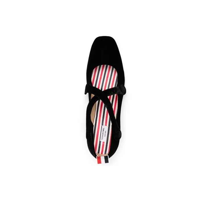 THOM BROWNE 40mm Velvet Block-heel Sandals-2