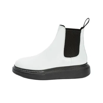 Alexander McQueen Hybrid Chelsea Boot Black White Women's