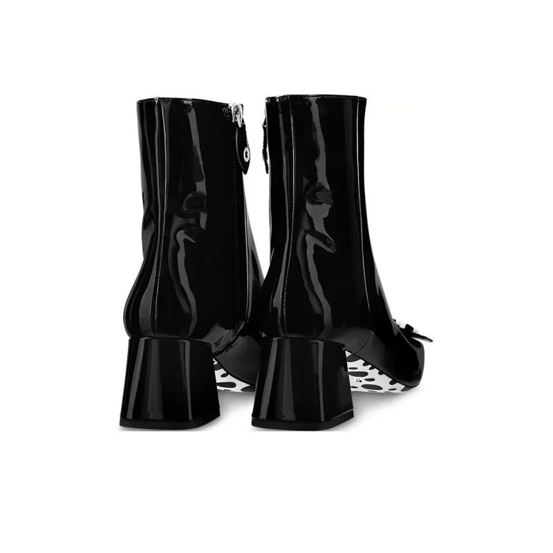 LOUIS VUITTON X Yayoi Kusama 55mm Heeled Boots 'Black' Women's-2