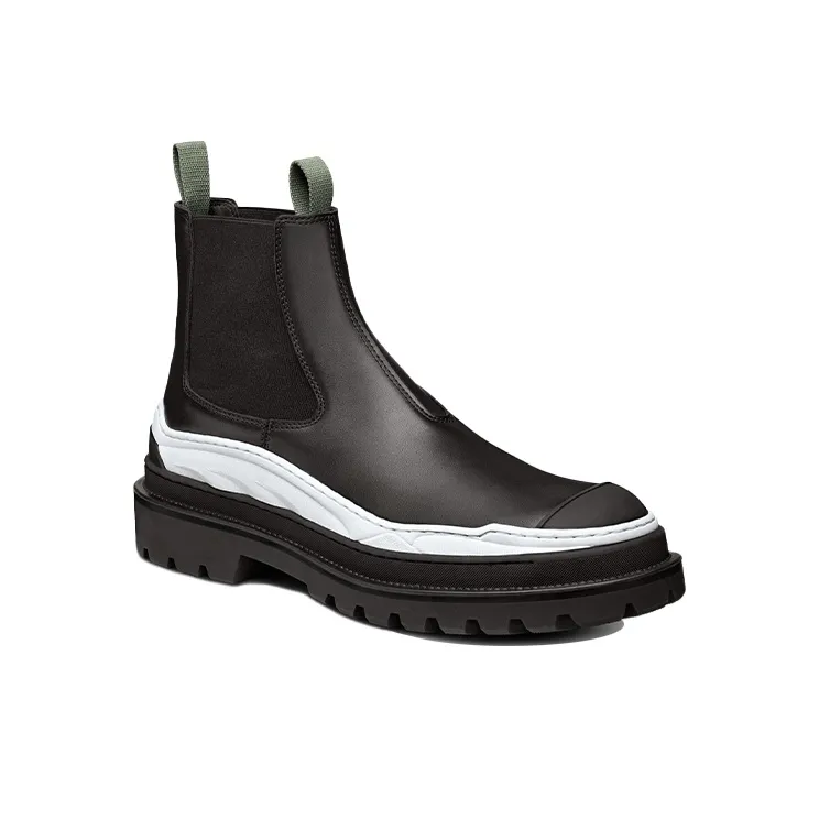 Sacai x DIOR Ankle Length Chelsea Boots Men's Black-2