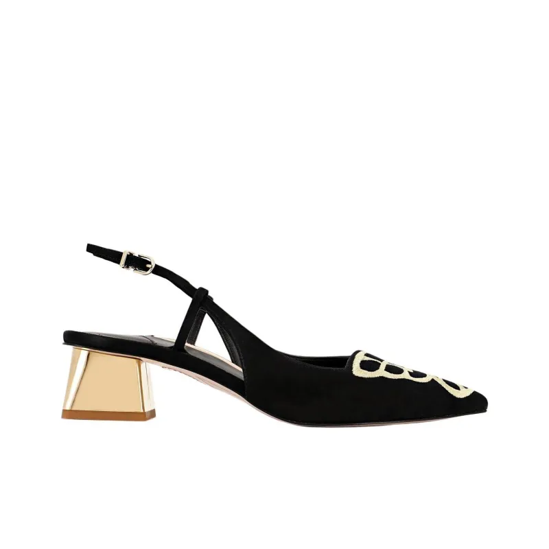 Sophia Webster Butterfly Block Heel High Heels 5cm Women's Black-1