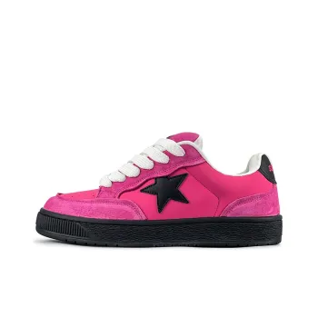 LuzaoT SUPER DRAG Anti Slip Wear Resistant Low Top Skateboard Shoes Women's Plum Pink