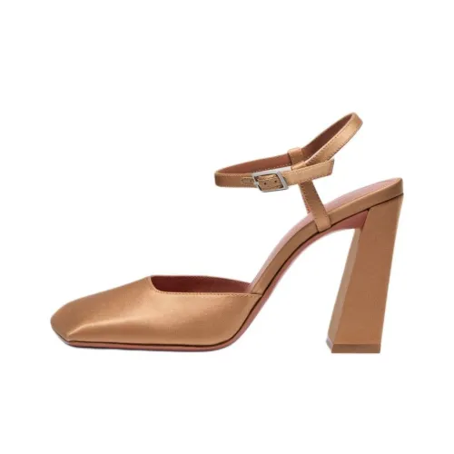 AMINA MUADDI Charlotte 95mm Satin Pumps