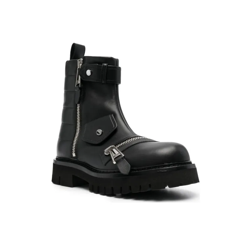 MOSCHINO Ankle Boots Men's Black-2