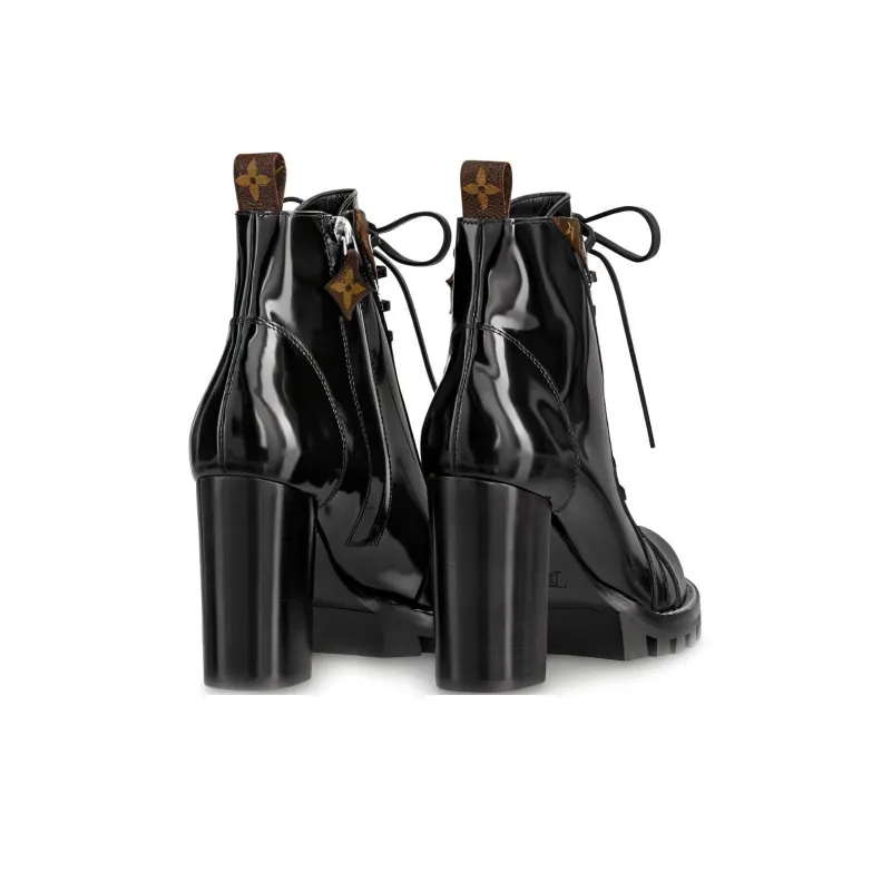 LOUIS VUITTON Lv Star Trail Ankle Boots 'Black With Conor Monogram' Women's-3
