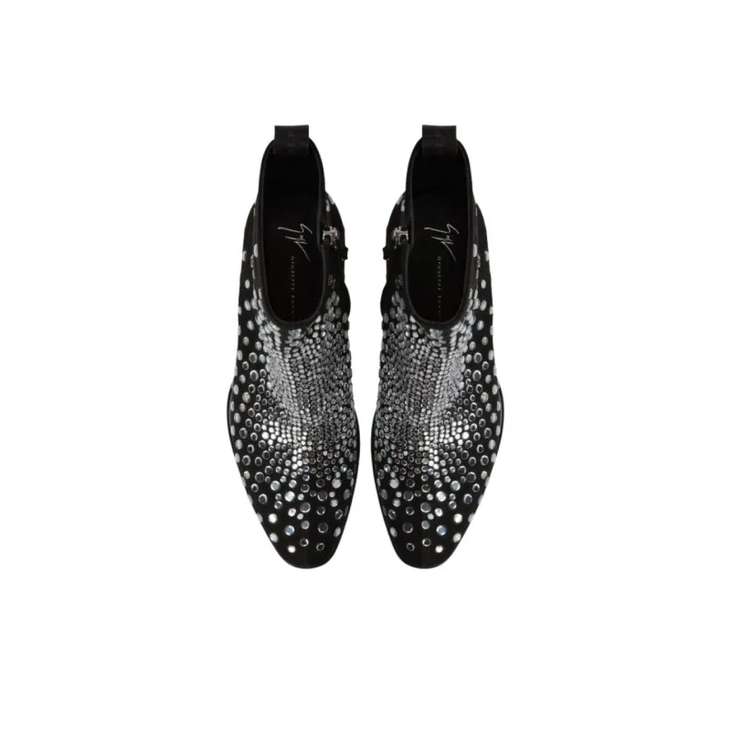Giuseppe Zanotti Fabyen Crystal embellished Suede Boots-3