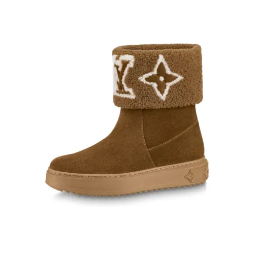 LOUIS VUITTON Short Snow Boots Women's Brown