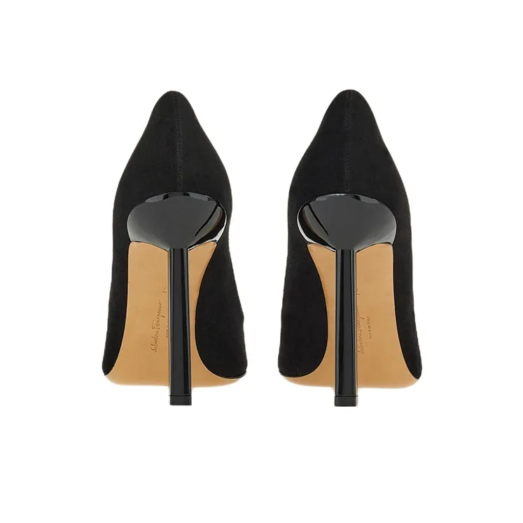 FERRAGAMO Justina 110mm Suede Pumps-4