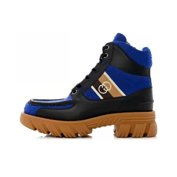 THE NORTH FACE x GUCCI Abrasion Resistant Short Outdoor Boots Men's Black Blue