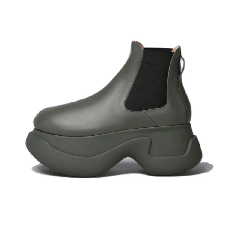 MARNI Aras 23 Short Chelsea Boots Women's Green-0