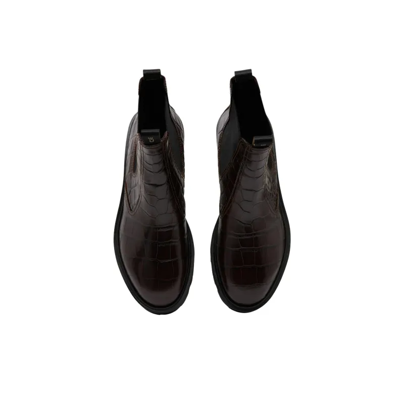 CELINE Margaret Short Chelsea Boots 3.5cm Women's Umber-3