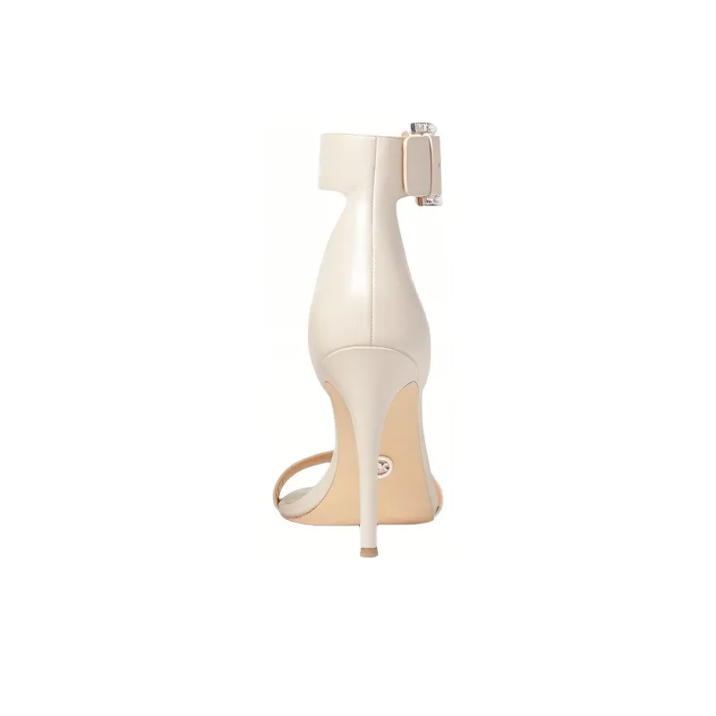 MICHAEL KORS Giselle Slim Heel High Heels Women's Cream White-3