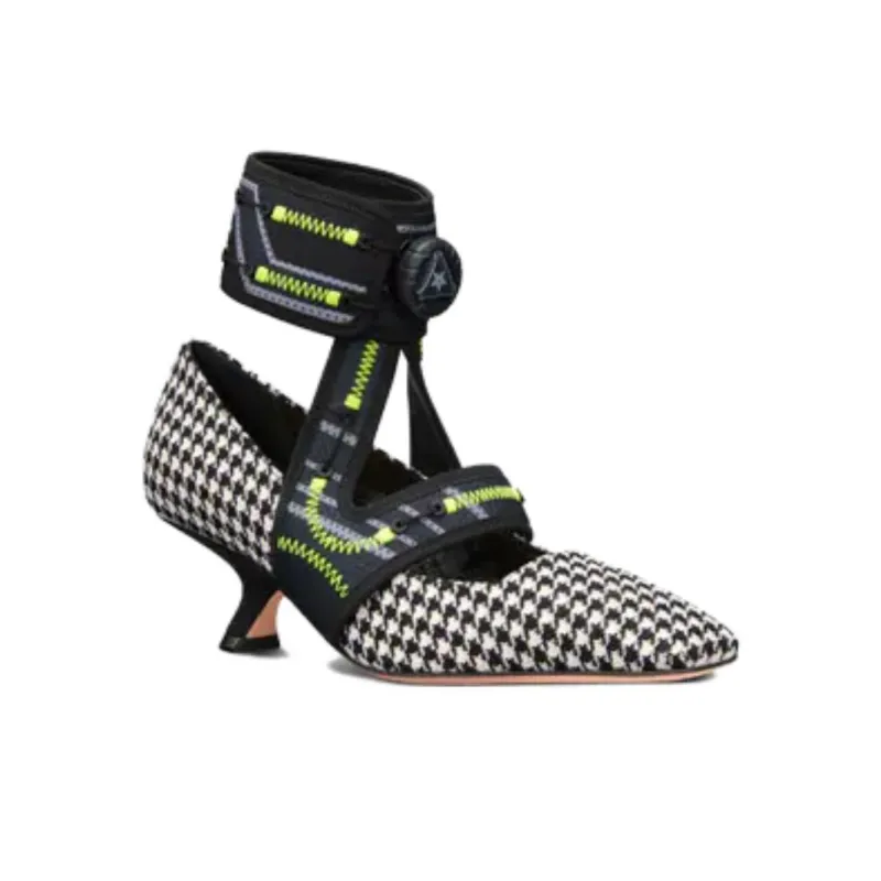 DIOR 62 22 Slim Heel High Heels Women's Black-1