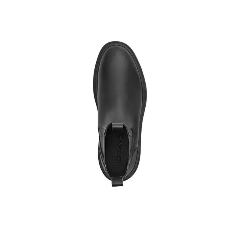 COACH Short Chelsea Boots 4cm Men's Black-3