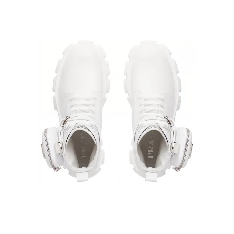 PRADA Short Martin Boot Women's White-3